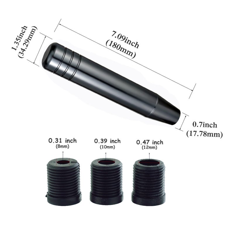 Abfer Weighted Shift Knob Tall Gear Stick Shifting Extension Car Long Shifter Knob Fit Most Manual Automatic Transmission Vehicle, Gray - Image 2